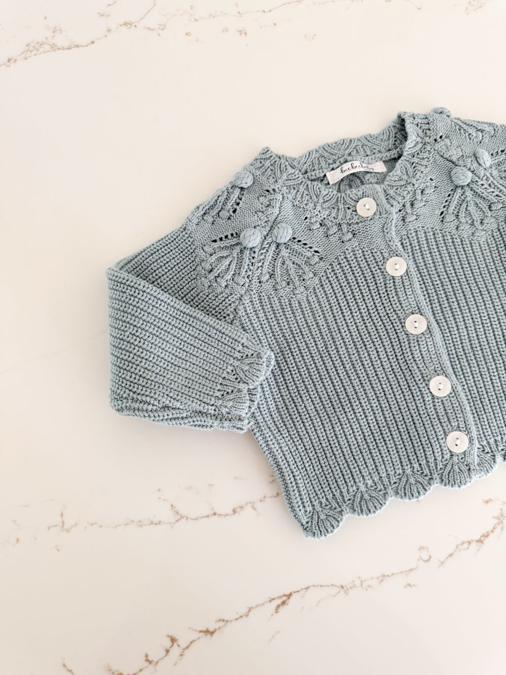Knit Pom Pom Cardigan