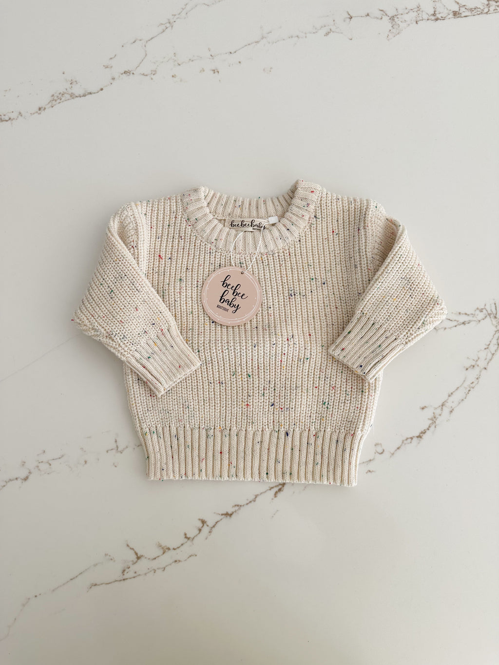 Sprinkled Knit Sweater - Cream