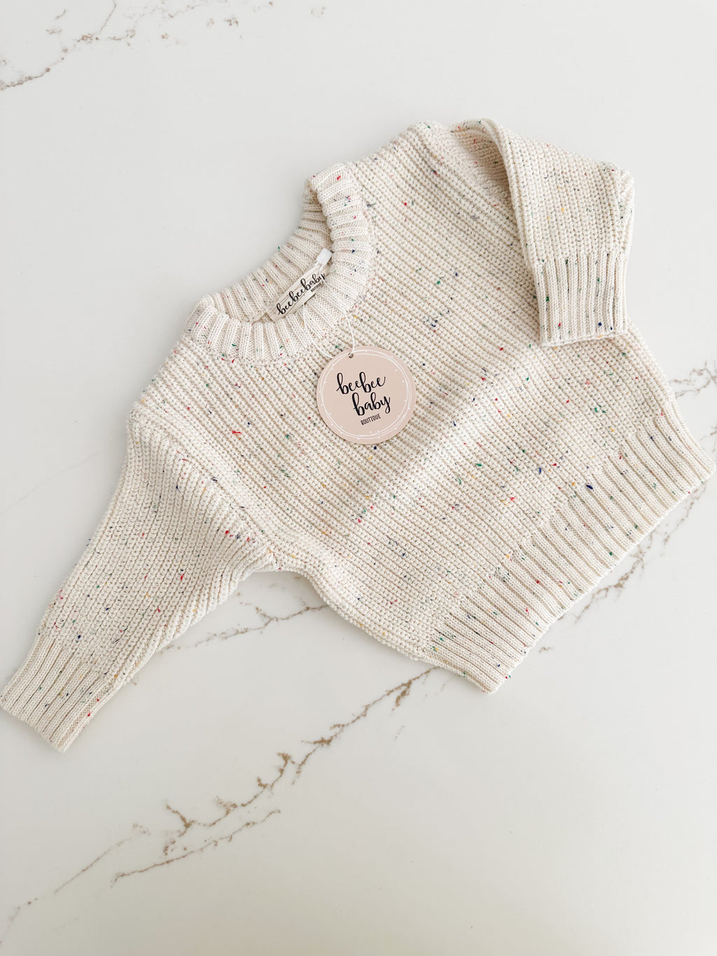 Sprinkled Knit Sweater - Cream
