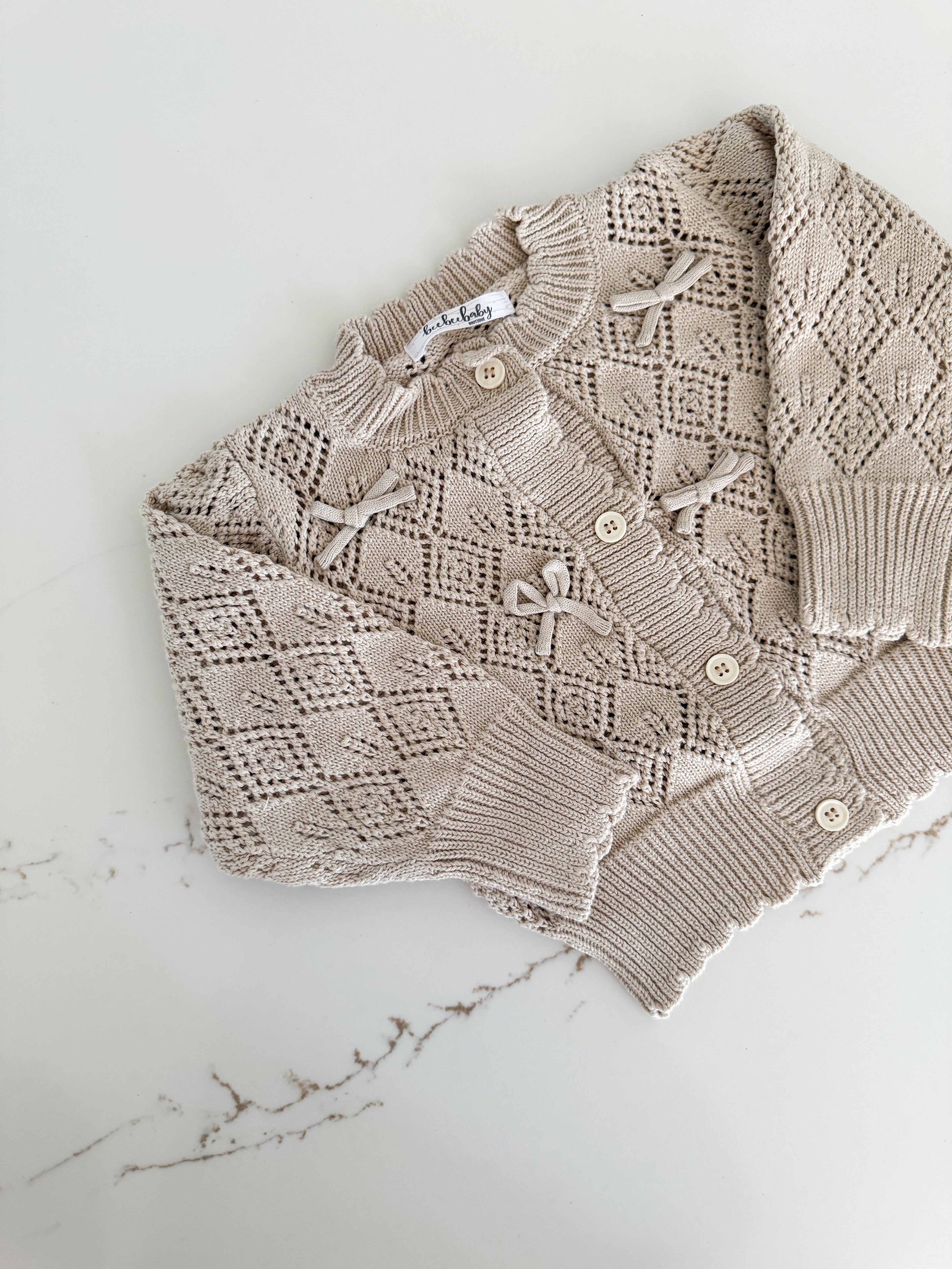 Knit Bow Cardigan